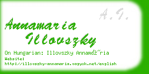 annamaria illovszky business card